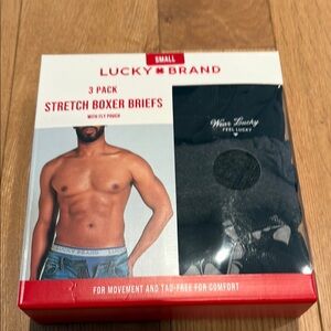 Lucky Brand Men's Gray Stretch Boxer Briefs - 3 Pack